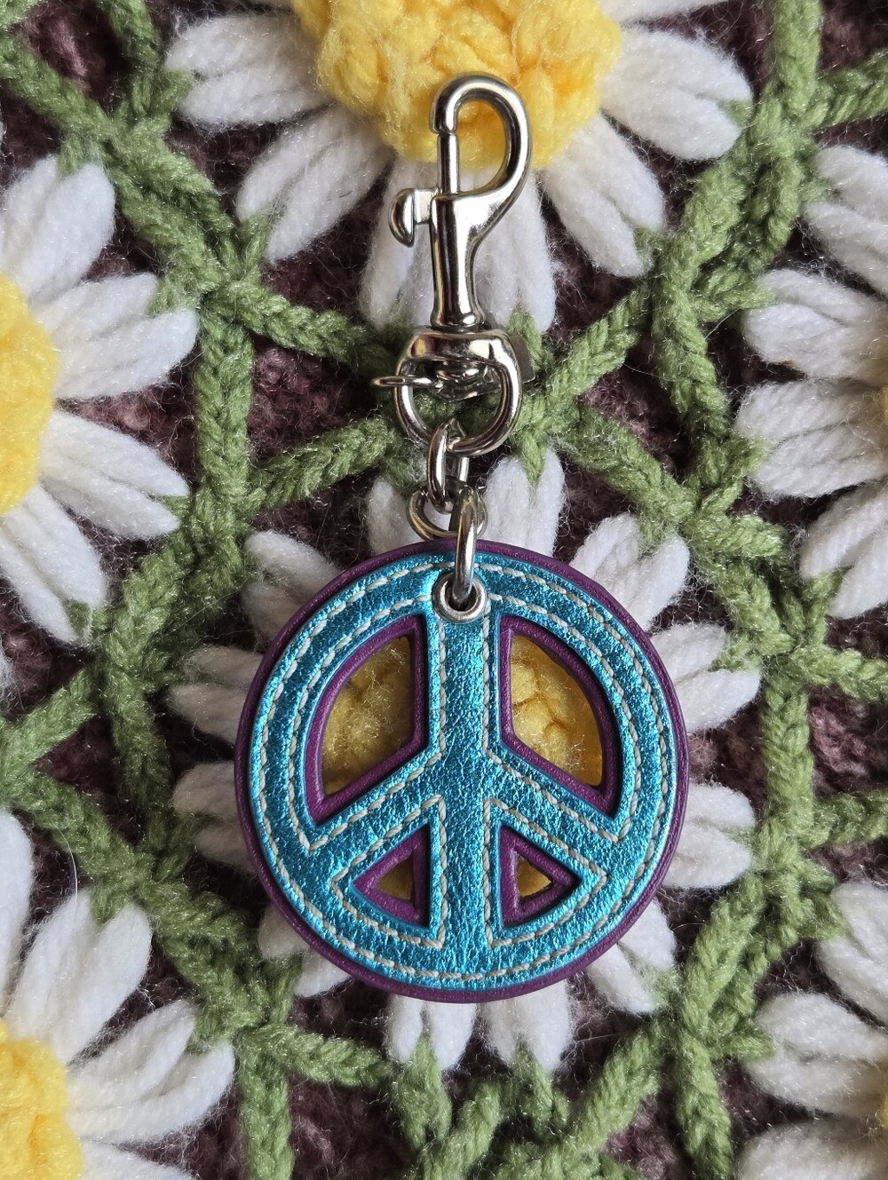 Coach Peace Sign Key Fob - Gem